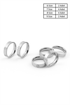 Lovv Çelik Yüzük White Gold 14k Kaplama (Taşsız)