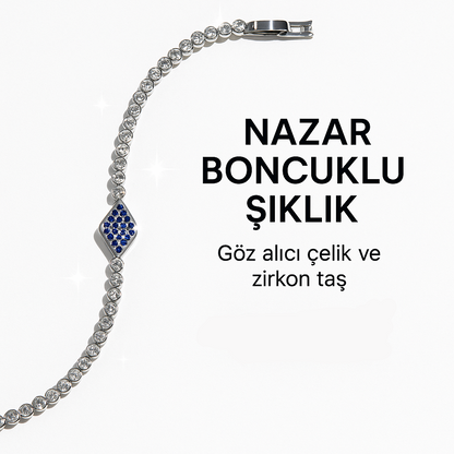 Nazar Boncuk Çelik Bileklik