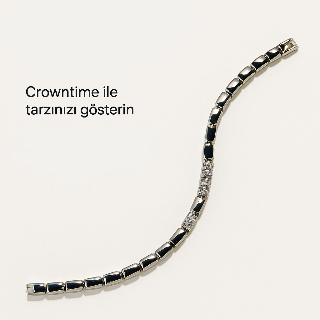 🌟 Zarif Işıltı — Taşlı Paslanmaz Çelik Kadın Bileklik