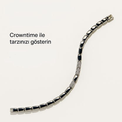 🌟 Zarif Işıltı — Taşlı Paslanmaz Çelik Kadın Bileklik