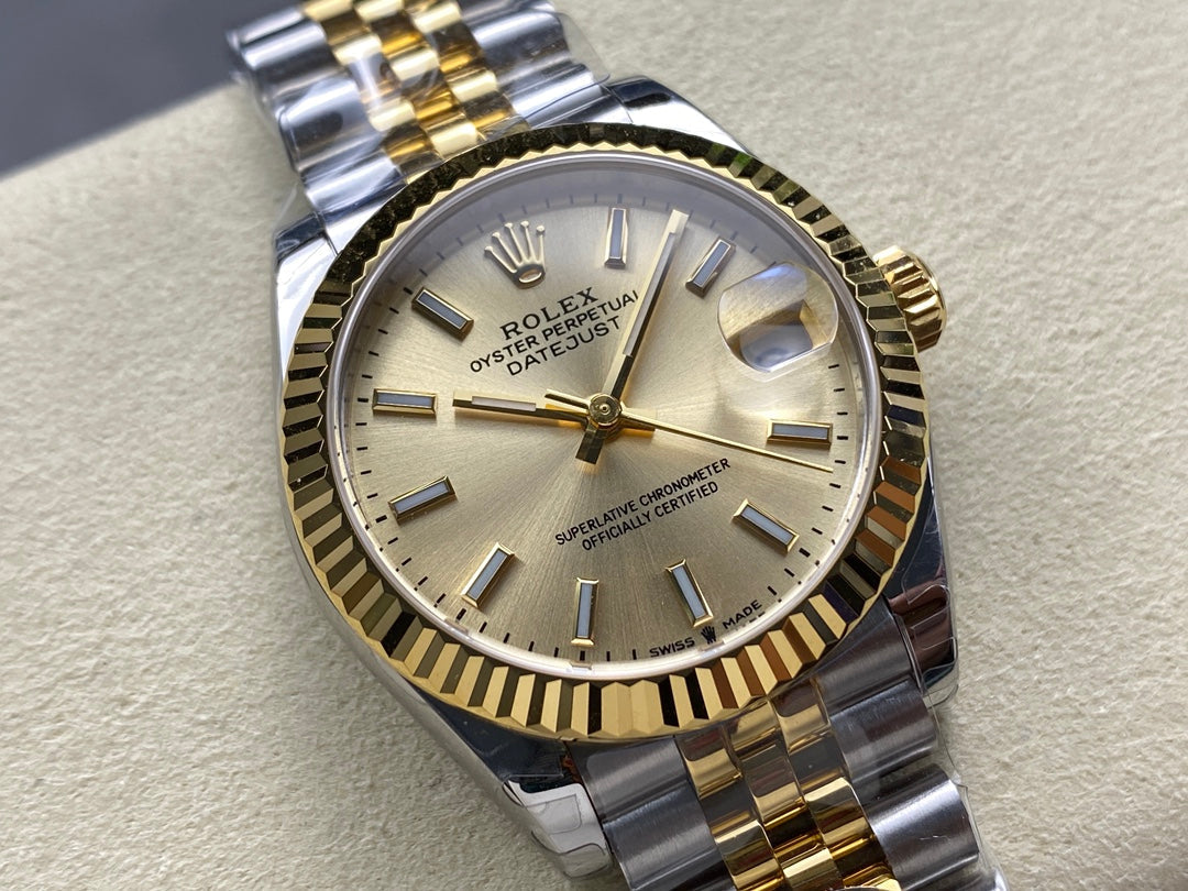 Datejust 31mm Yellow Gold Steel Champagne Dial+ŞEFAF KARGO
