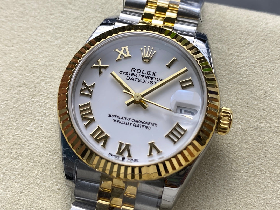 Datejust 31mm Yellow Gold Steel White Dial+ŞEFAF KARGO