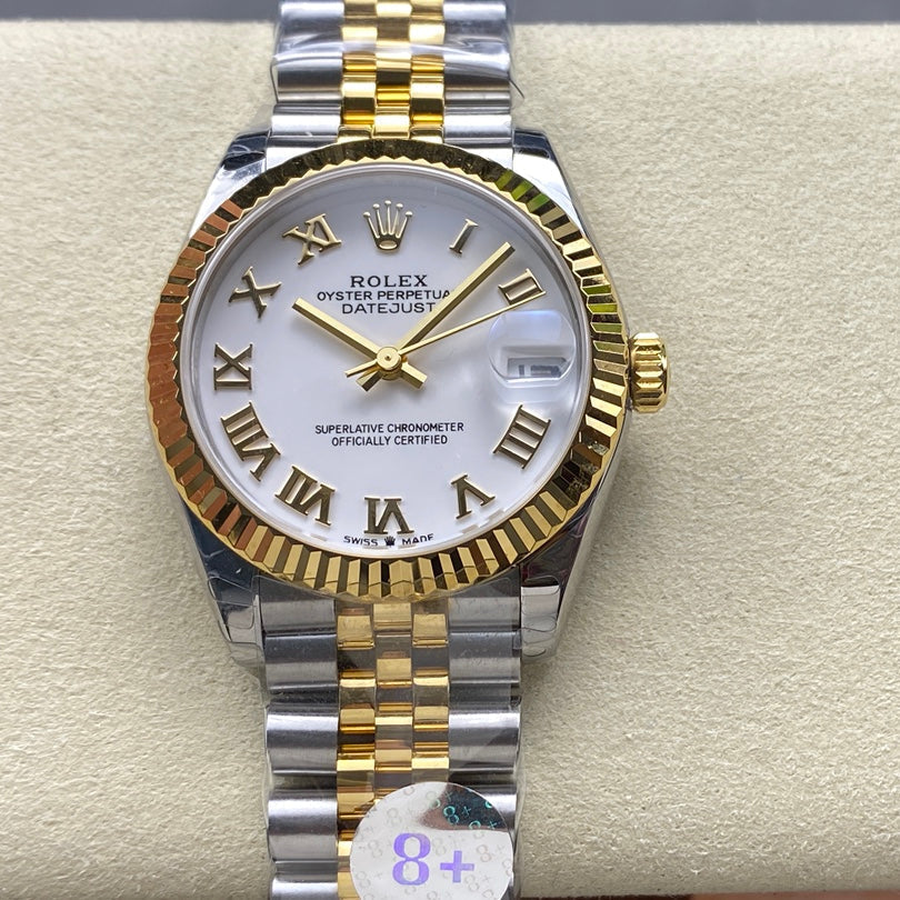 Datejust 31mm Yellow Gold Steel White Dial+ŞEFAF KARGO