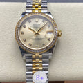Datejust 31mm Yellow Gold Steel Diamond Bezel Champagne Dial Diamond +ŞEFAF KARGO