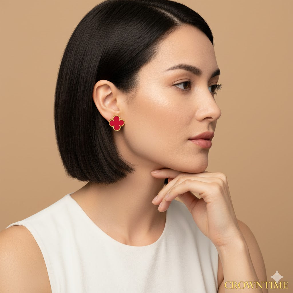 VAN CLEEF ALHAMBRA KÜPE- ALTIN/KIRMIZI