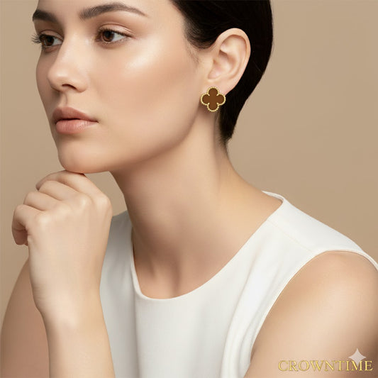 VAN CLEEF ALHAMBRA KÜPE- ALTIN/KAHVE