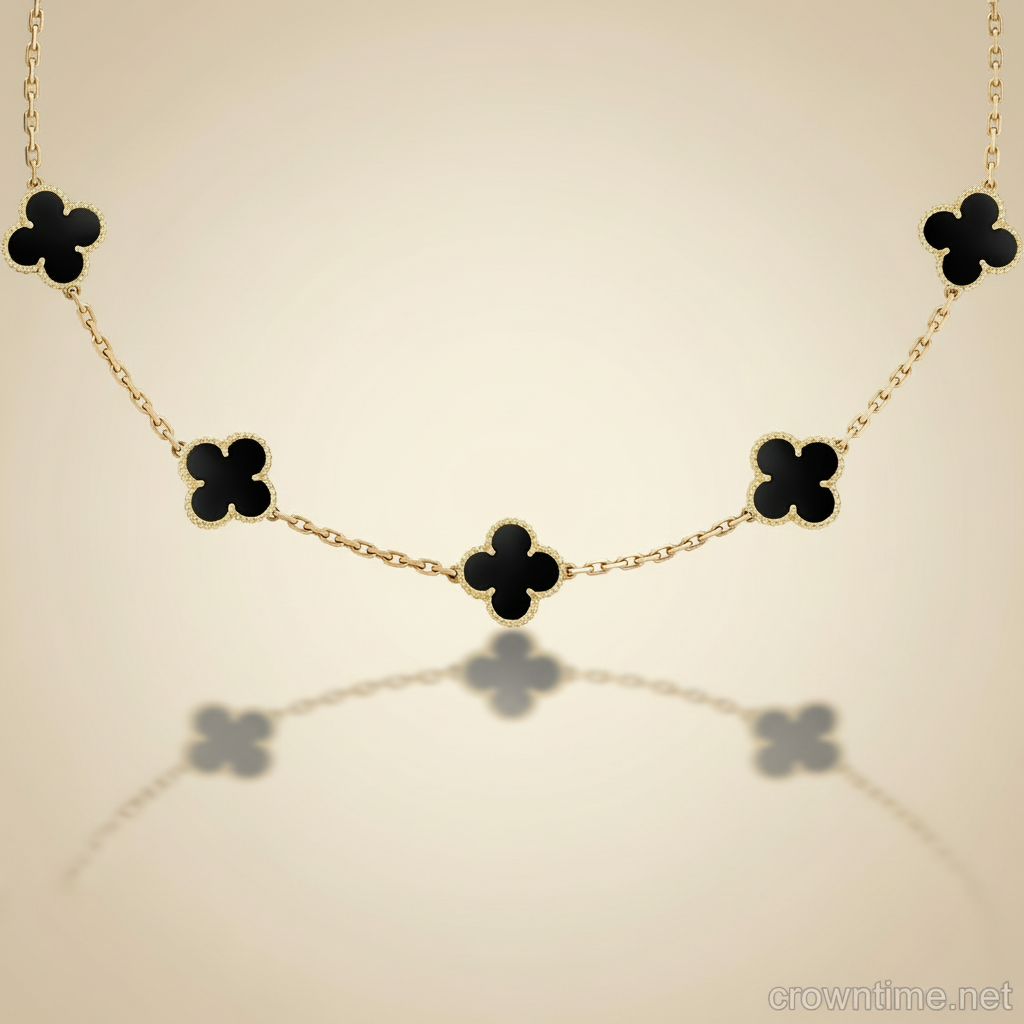 VAN CLEEF  KOLYE  - ALTIN/SİYAH