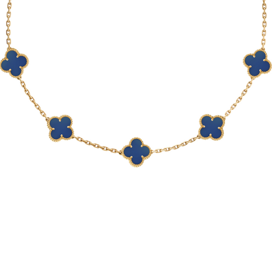 VAN CLEEF ALHAMBRA KOLYE  - ALTIN/LACİVERT