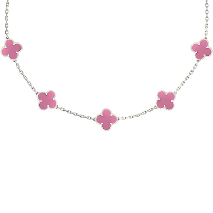 VAN CLEEF ALHAMBRA KOLYE- GÜMÜŞ/PEMBE