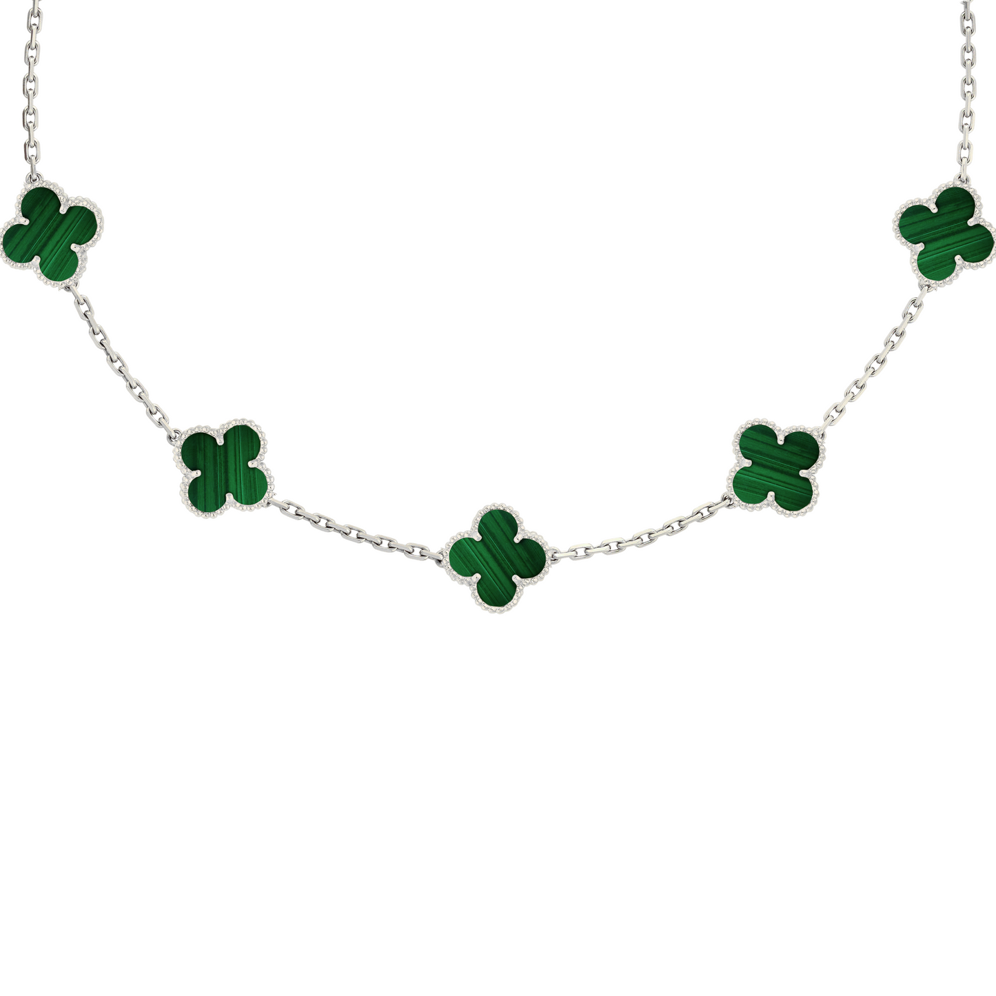 VAN CLEEF ALHAMBRA BİLEKLİK- GÜMÜŞ/YEŞİL