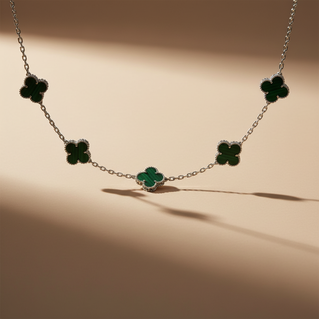 VAN CLEEF  BİLEKLİK- GÜMÜŞ/YEŞİL