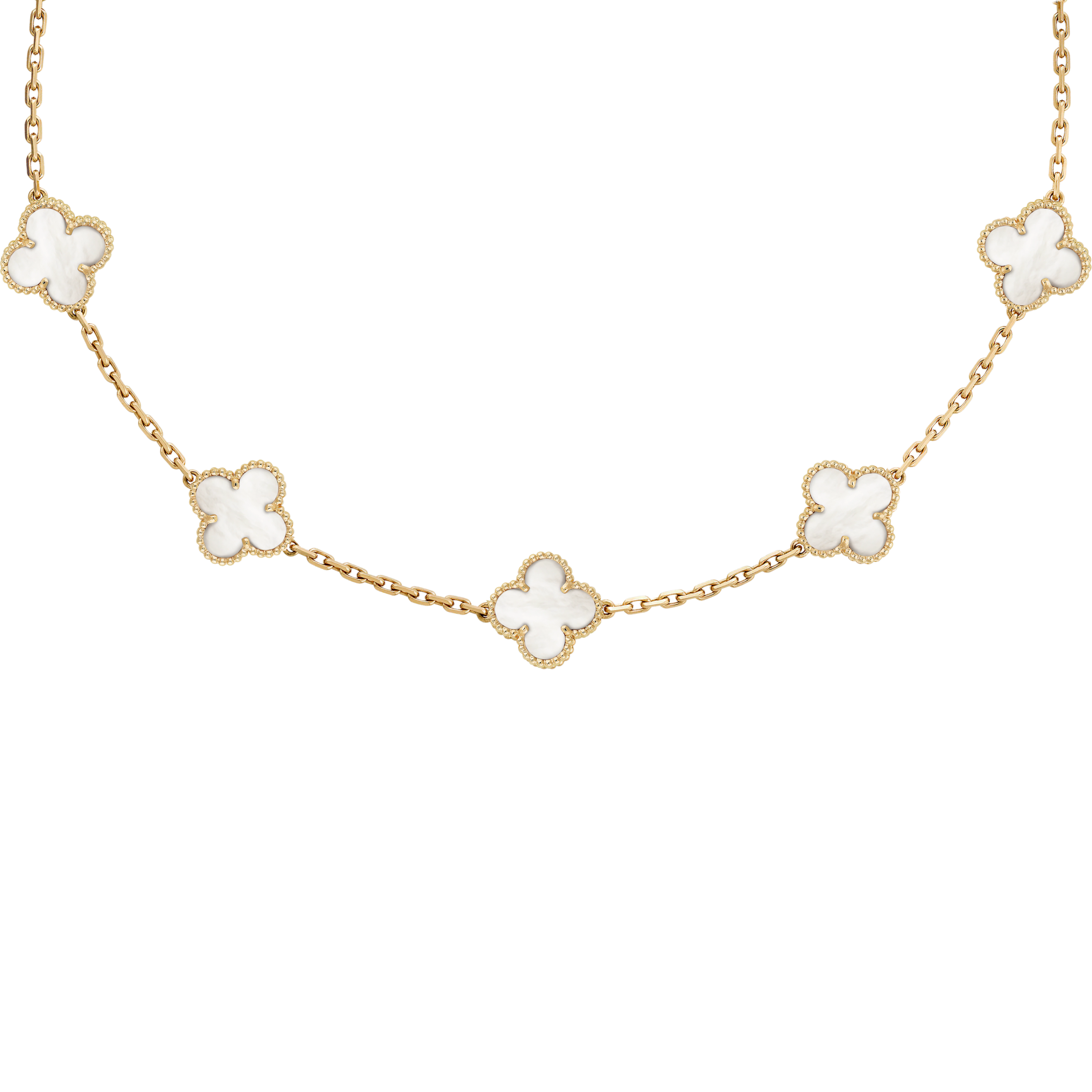 VAN CLEEF KOLYE  - ALTIN/BEYAZ