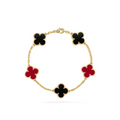 VAN CLEEF BRACELET - GOLD/BLACK/RED