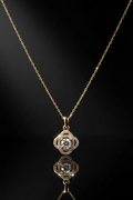 14k Gold Kaplama Zirkon Kolye 45 cm