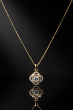 14k Gold Kaplama Zirkon Kolye 45 cm