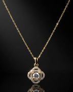 14k Gold Kaplama Zirkon Kolye 45 cm